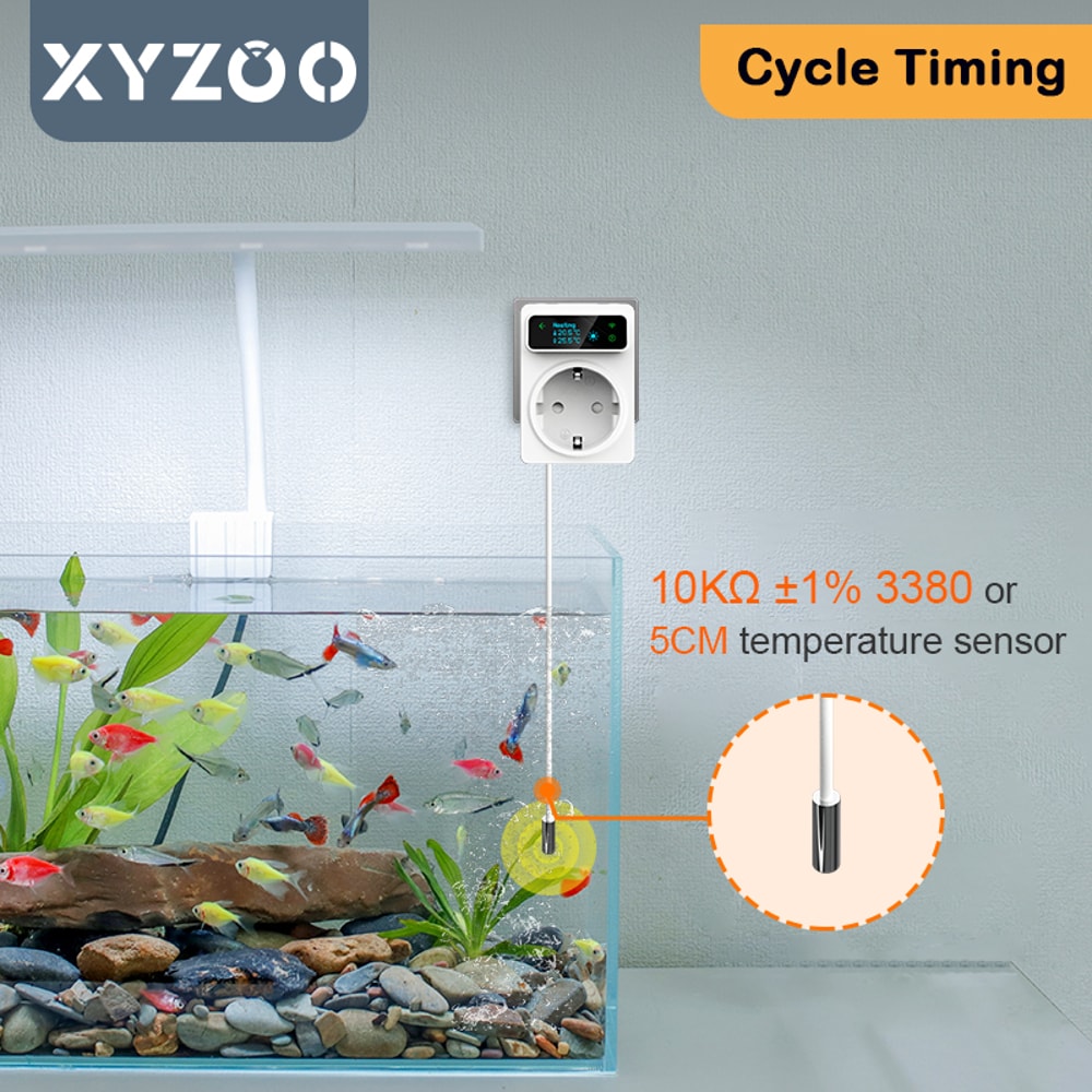 Smart Thermostat Socket with WiFi Temperature Control & Voice Assistant Support