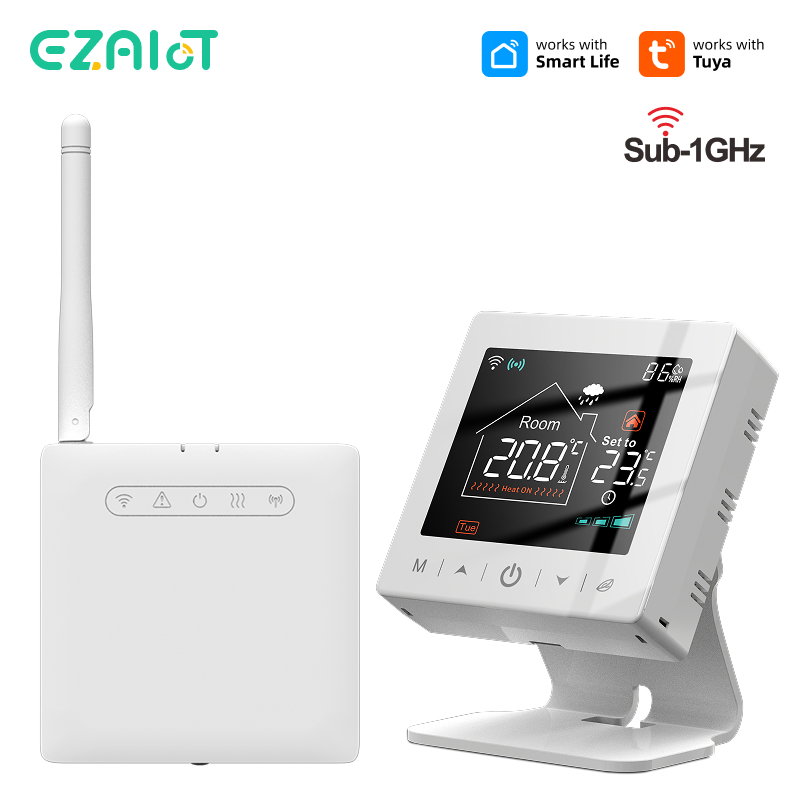 Smart WiFi Thermostat for Gas & Water Boilers Wireless Temperature Controller with Alexa & Google Home