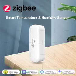 zigbee temperature sensor smart humidity monitor with app control and alexa compatibility