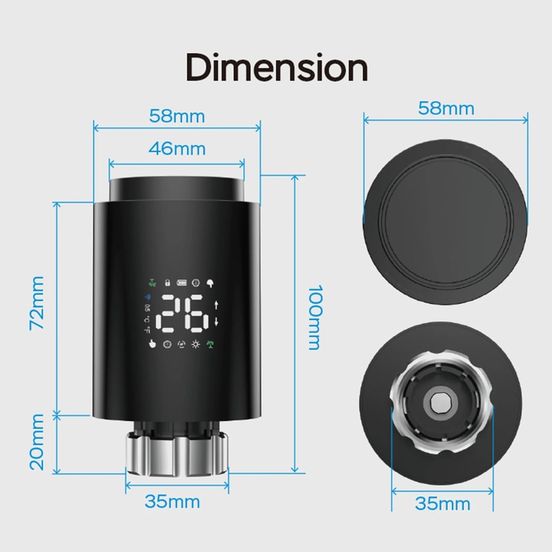Smart Radiator Thermostat Zigbee Valve With Alexa Google Home Control 2