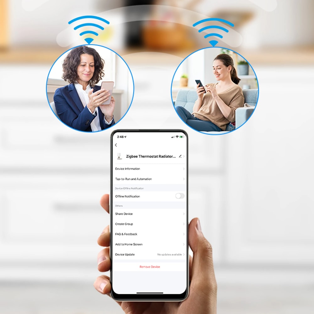 Smart Radiator Thermostat Zigbee Valve With Alexa Google Home Control 4