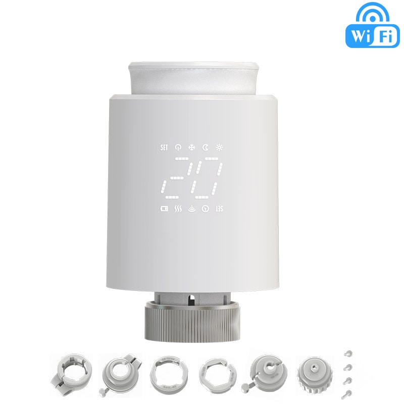 Smart Radiator Thermostat WiFi TRV Valve with App Control & Voice Assistant Integration