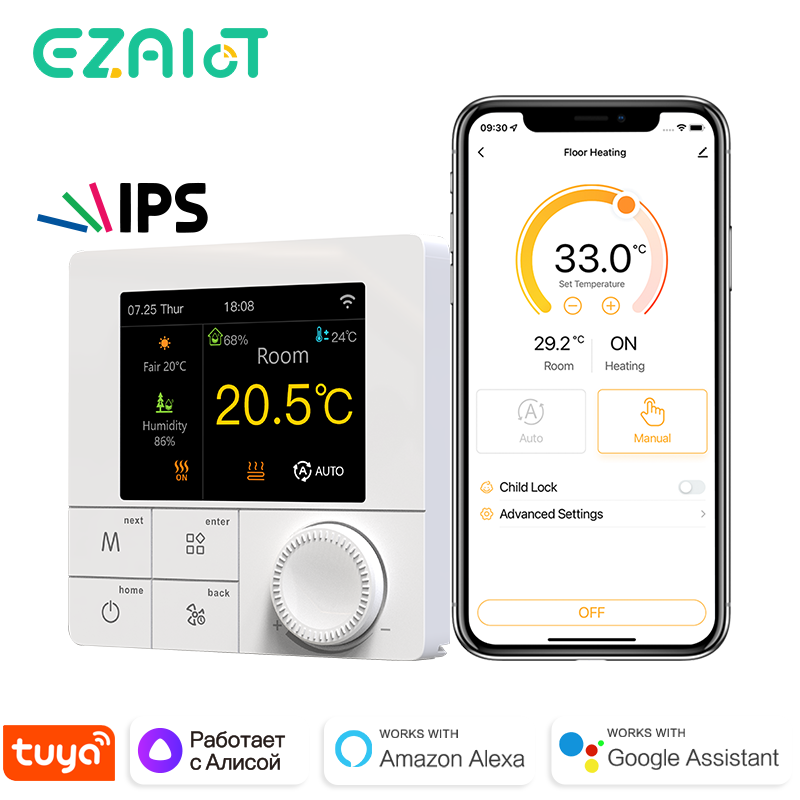 Smart WiFi Thermostat For Floor Heating Tuya App Alexa Google Home Control 0