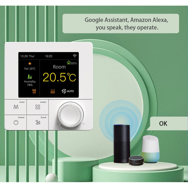 Smart WiFi Thermostat For Floor Heating Tuya App Alexa Google Home Control 4