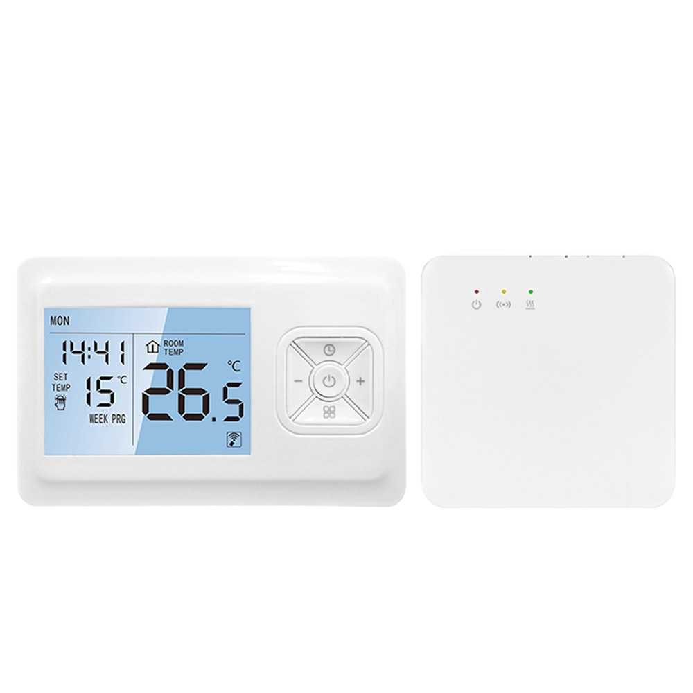 Smart WiFi Thermostat for Gas Boiler with Tuya Alexa Control Battery Powered