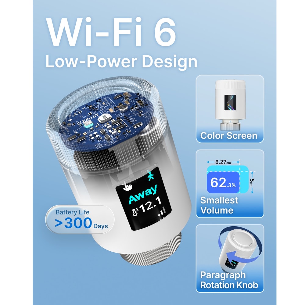 Smart Radiator Valve WiFi Thermostat With App Control Voice Integration 1
