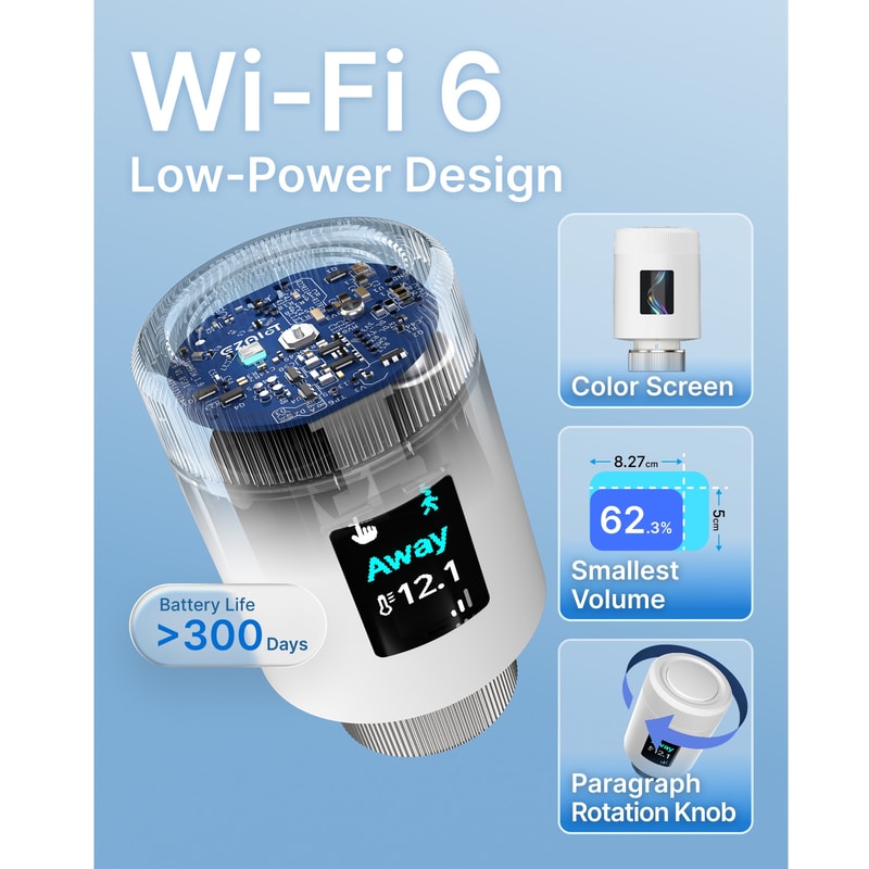 Smart Radiator Valve WiFi Thermostat With App Control Voice Integration 1
