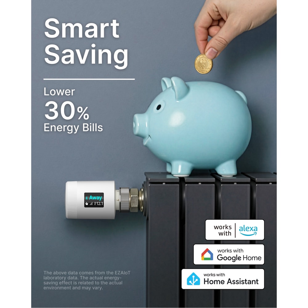 Smart Radiator Valve WiFi Thermostat With App Control Voice Integration 2