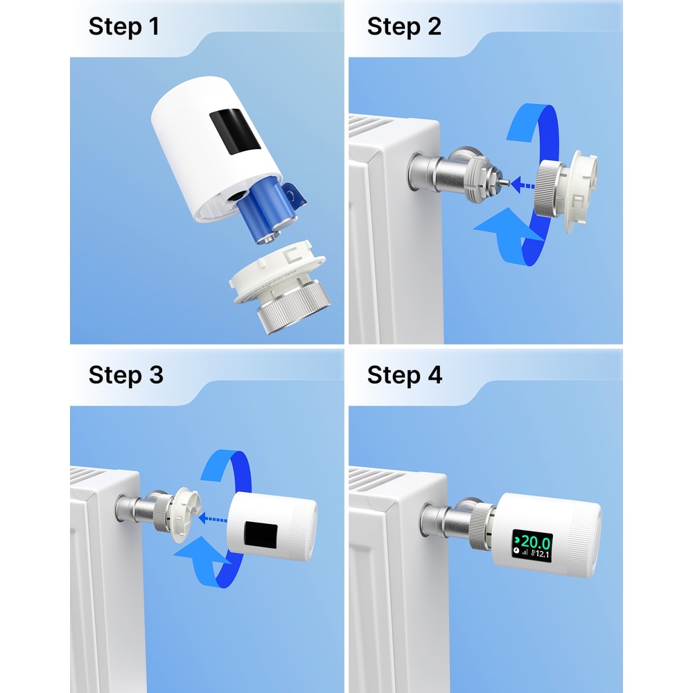 Smart Radiator Valve WiFi Thermostat With App Control Voice Integration 4