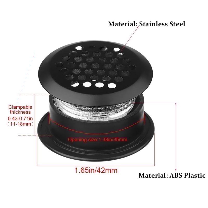 Air Vent Cover Set For Wardrobe Shoe Cabinet Ventilation Grille 3