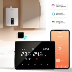 smart wifi thermostat for gas boiler with alexa tuya wireless temperature controller