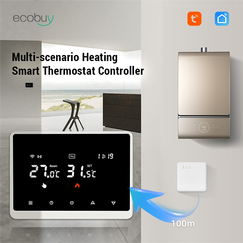 Smart WiFi Thermostat For Gas Boiler With Alexa Tuya Wireless Temperature Controller 2