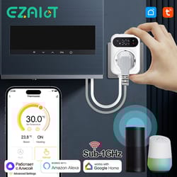 tuya smart wifi heating thermostat with alexa control for underfloor & boiler systems