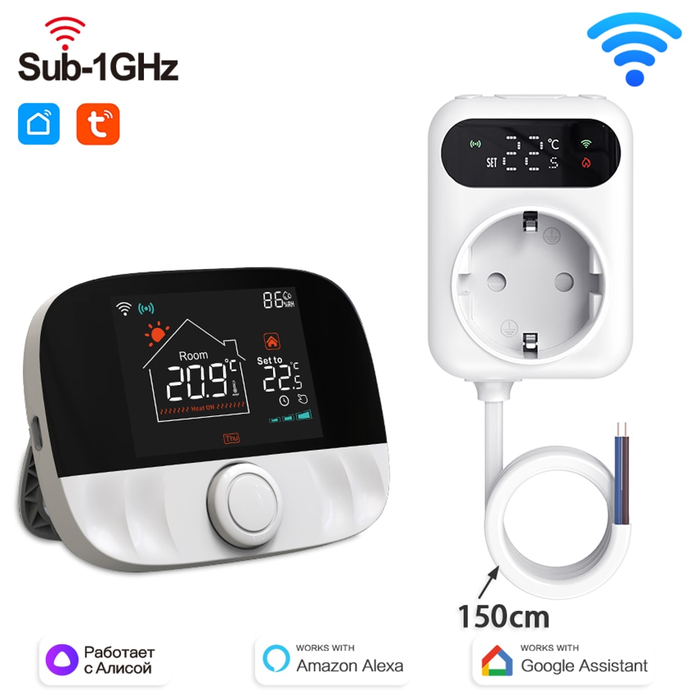 Tuya Smart WiFi Heating Thermostat with Alexa Control for Underfloor & Boiler Systems