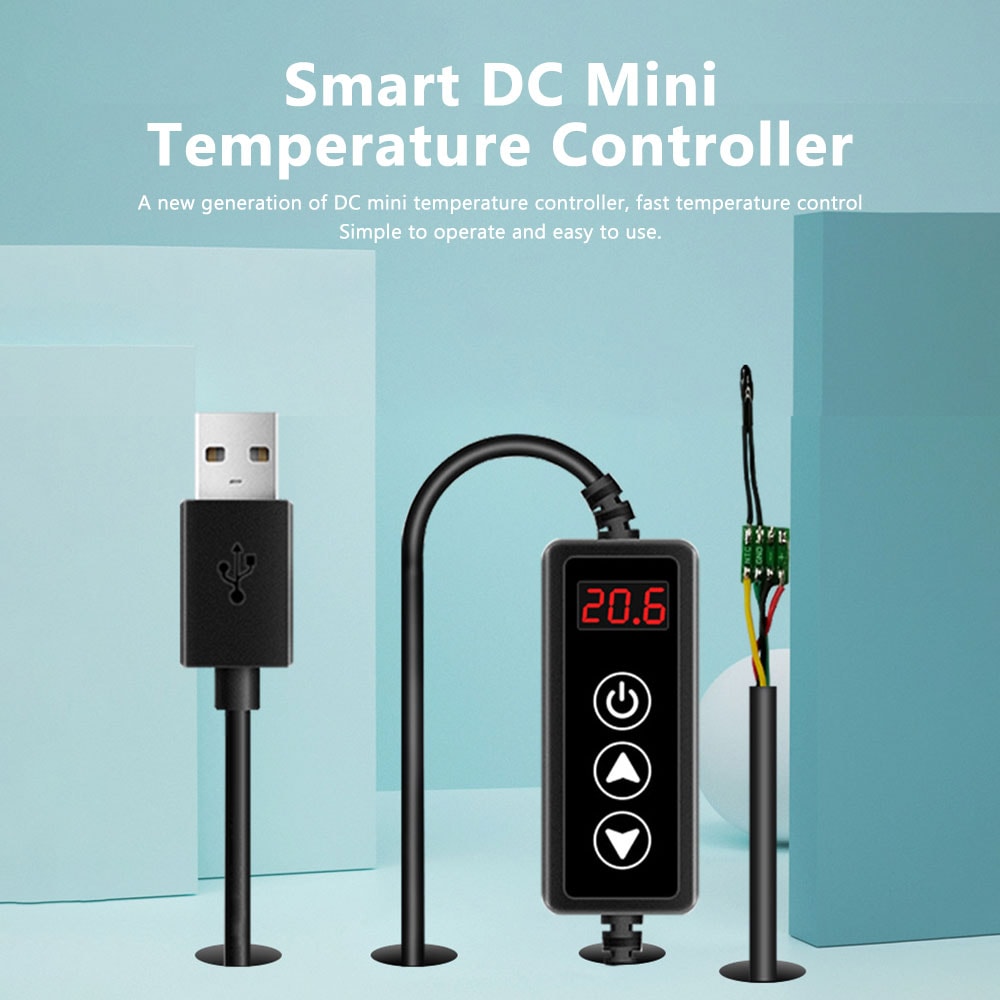 Digital Thermostat Temperature Controller with Sensor Probe for DIY Heating Cooling Systems