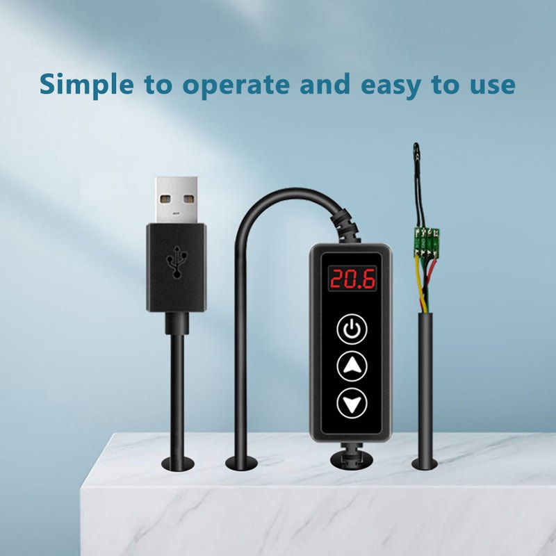 Digital Thermostat Temperature Controller with Sensor Probe for DIY Heating Cooling Systems
