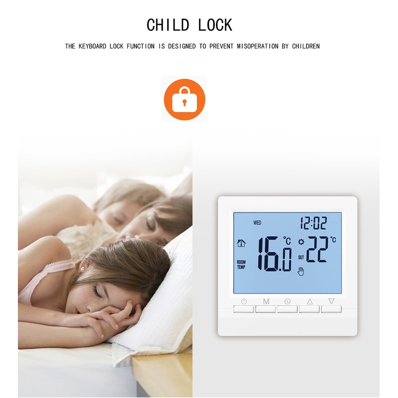 Smart Programmable Room Thermostat for Gas Boiler Heating Control