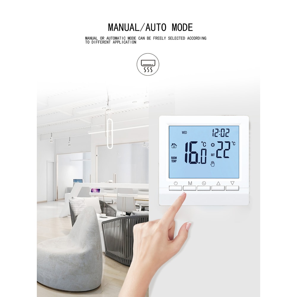 Smart Programmable Room Thermostat for Gas Boiler Heating Control
