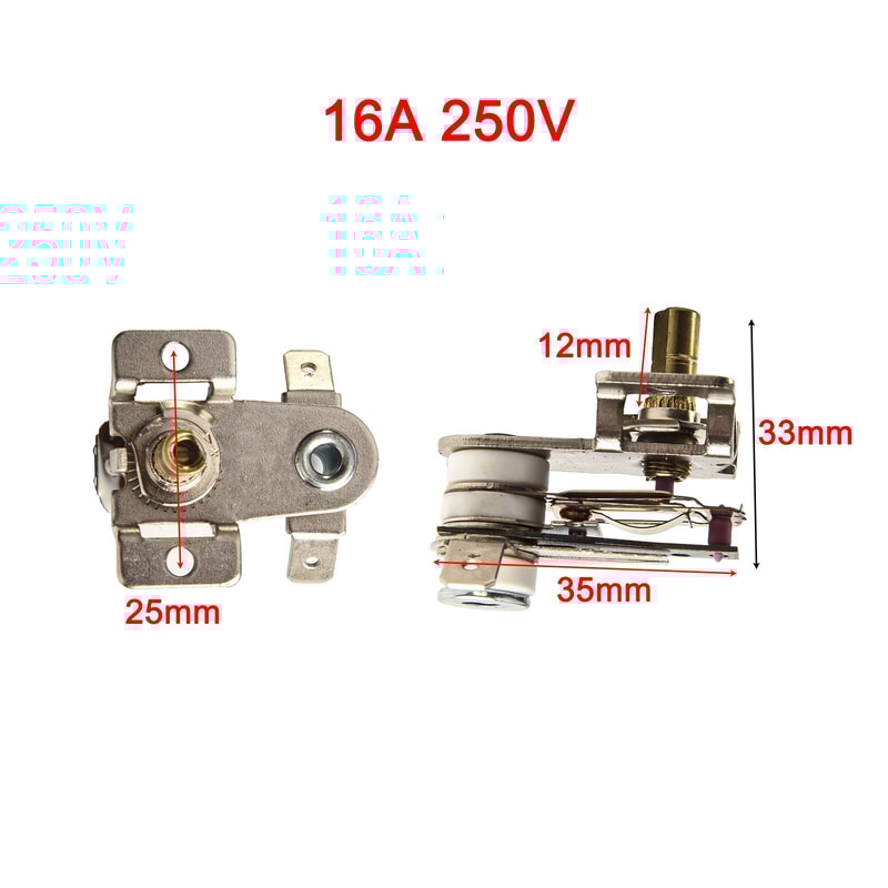 Adjustable Bimetal Thermostat Switch for Heaters, Ovens & Appliances