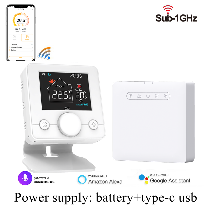 Smart WiFi Thermostat with Receiver for Boiler Programmable Heating Control