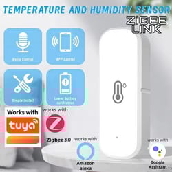smart zigbee temperature humidity sensor with app alerts for home monitoring