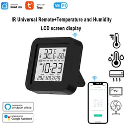 smart wifi ir remote controller with temperature sensor & voice control for ac tv home automation