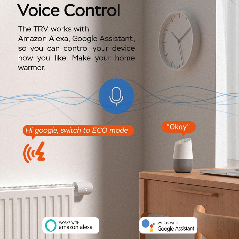 Smart ZigBee Radiator Valve Thermostat With App Control Alexa Integration 4