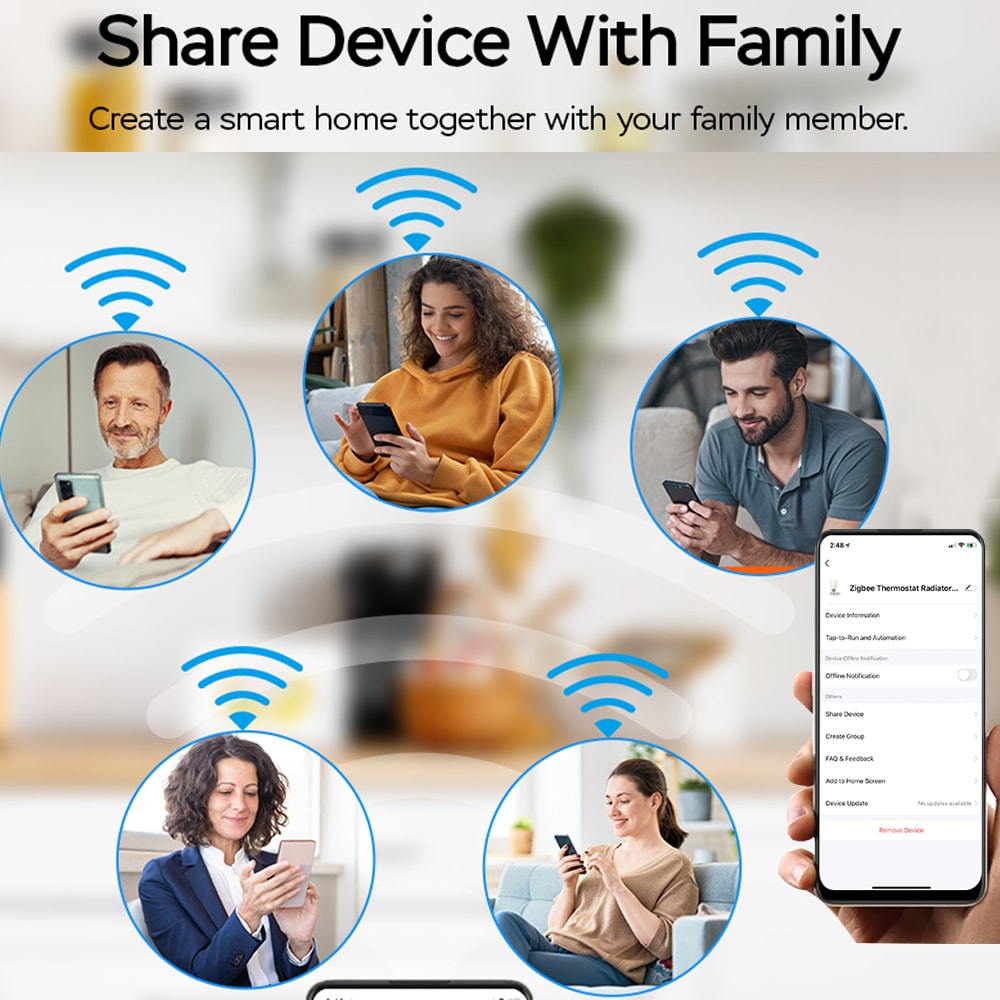 Smart ZigBee Radiator Valve Thermostat With App Control Alexa Integration 5