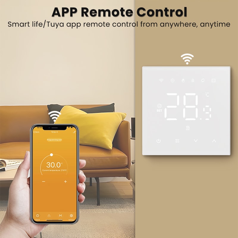Smart Thermostat WiFi Floor Heating Controller With Tuya Matter For Alexa Google Home 3