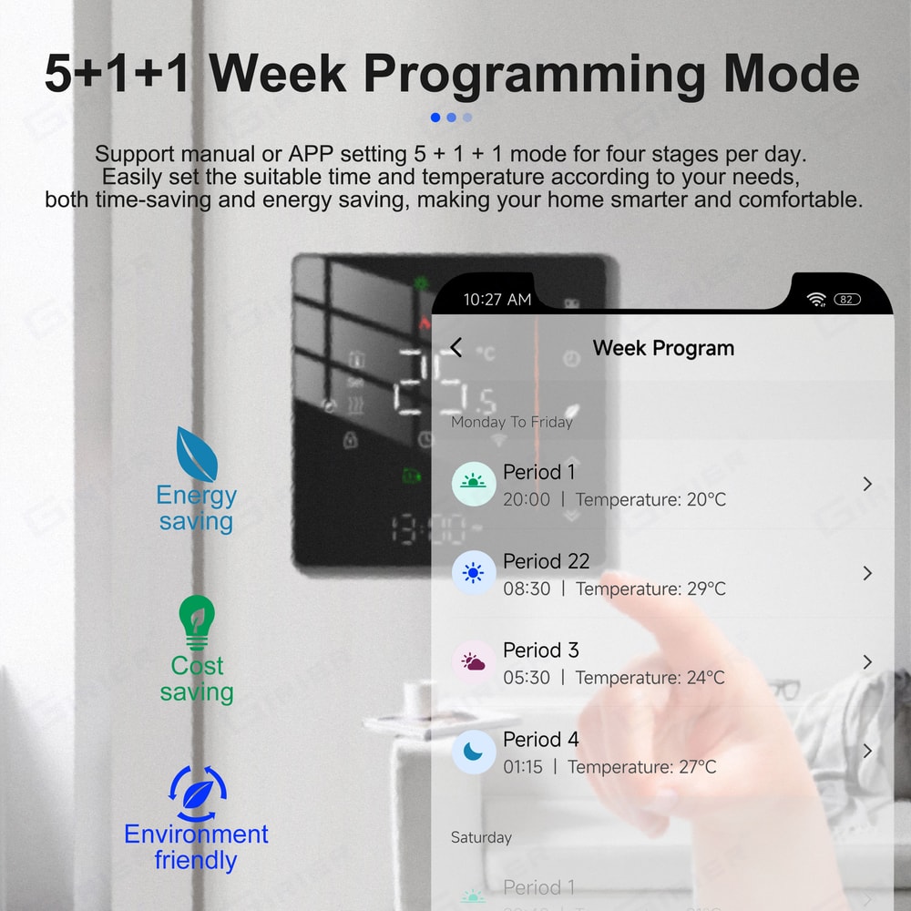 Tuya ZigBee Smart Thermostat For Boiler Floor Heating With Alexa Control 1