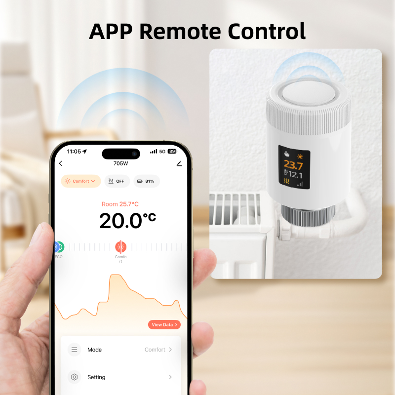Smart Radiator Thermostat Valve With Alexa Google Control And Energy Saving TRV 1