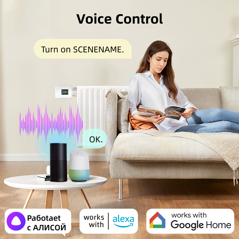 Smart Radiator Thermostat Valve With Alexa Google Control And Energy Saving TRV 4