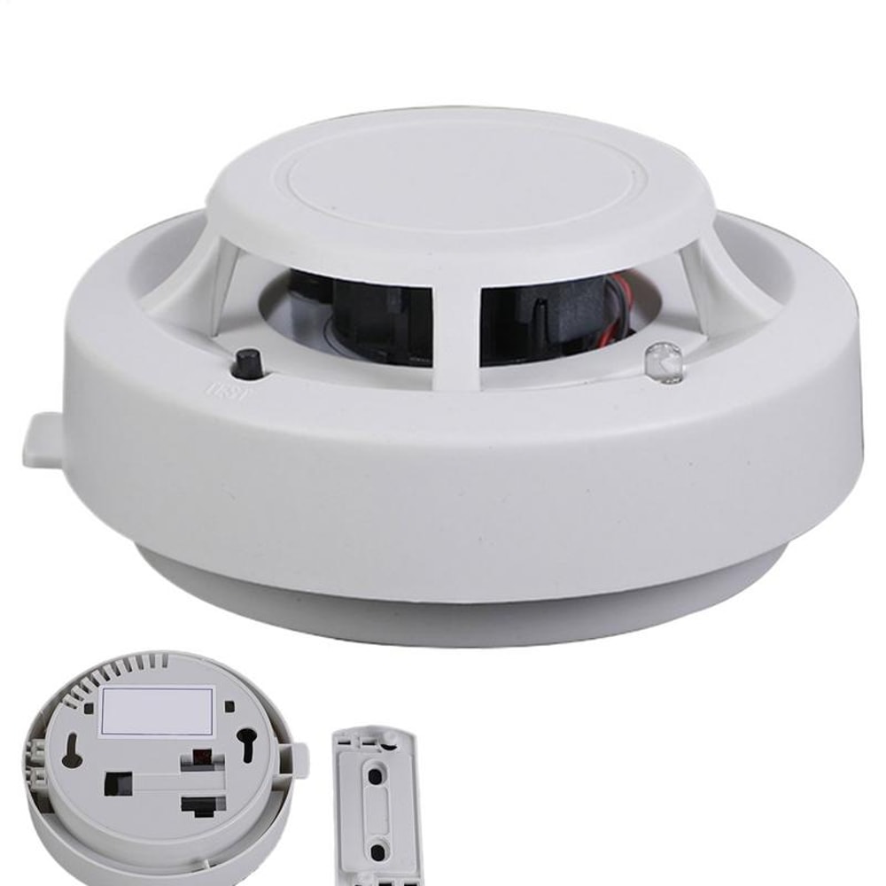 Wireless Smoke Detector Interconnected Photoelectric Fire Alarm Battery Operated