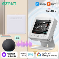 smart wifi boiler thermostat with rf receiver & programmable heating control
