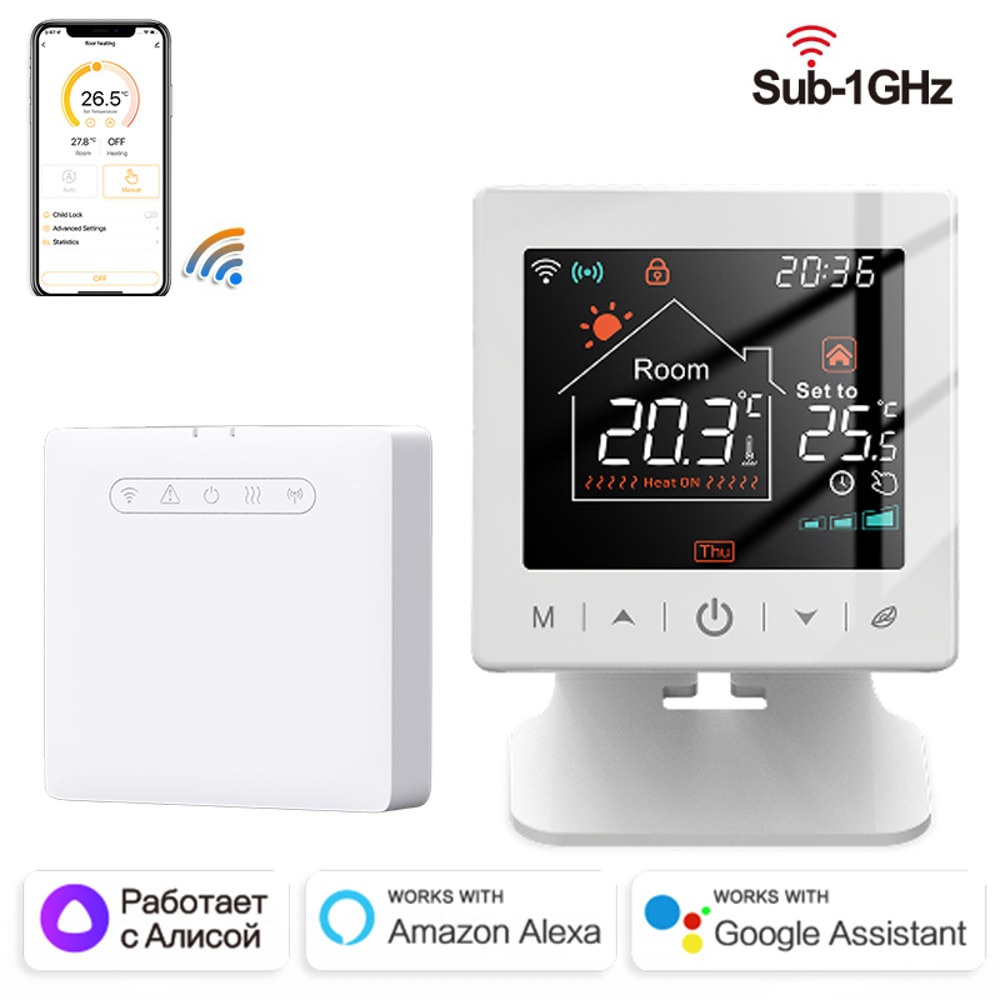 Smart WiFi Boiler Thermostat with RF Receiver & Programmable Heating Control