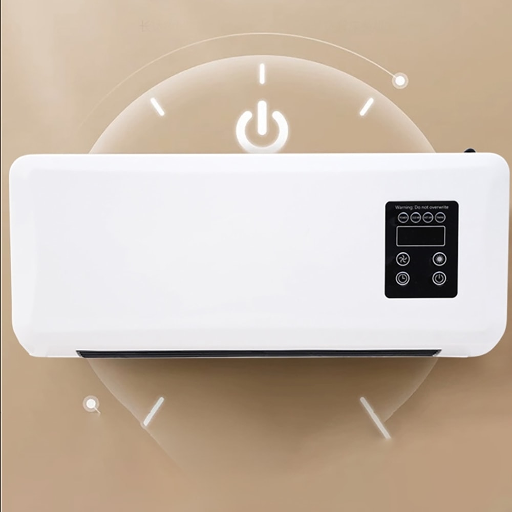 Smart Wall Mounted Portable Heater with Remote Fast Heating Electric Fan Heater for Bedroom Bathroom