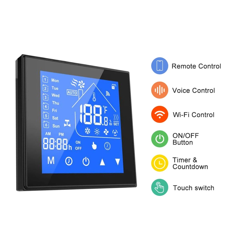 Smart WiFi Thermostat for Floor Heating & Boiler Control with Alexa Google Home Compatibility