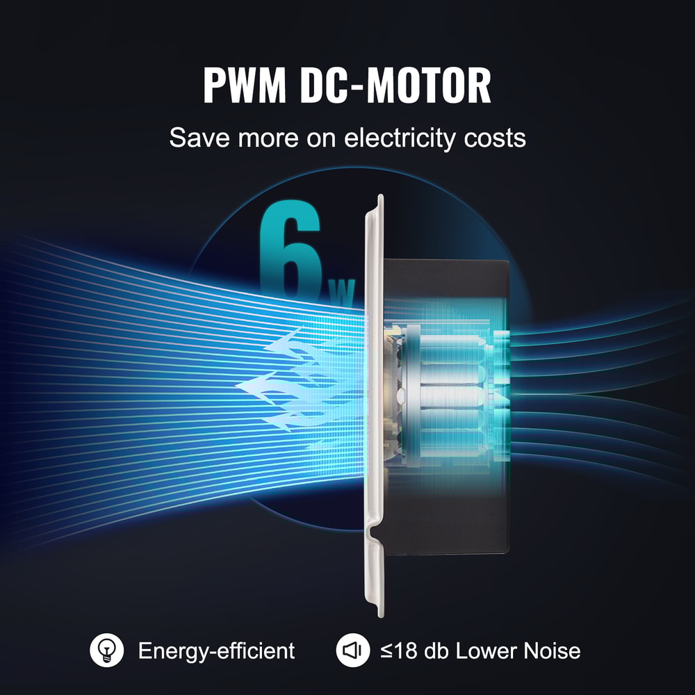 Inline Duct Booster Fan with LCD Controller Speed Quiet Ventilation Fan