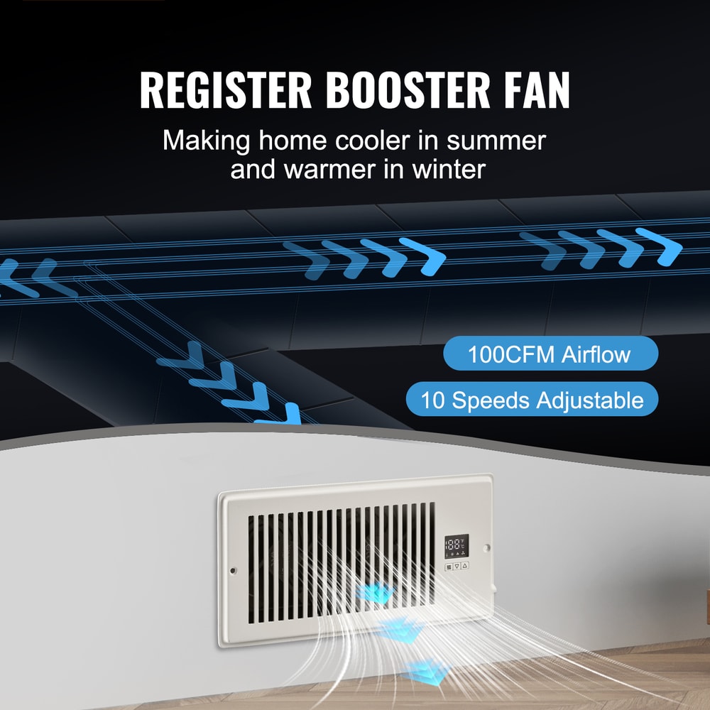 Inline Duct Booster Fan with LCD Controller Speed Quiet Ventilation Fan