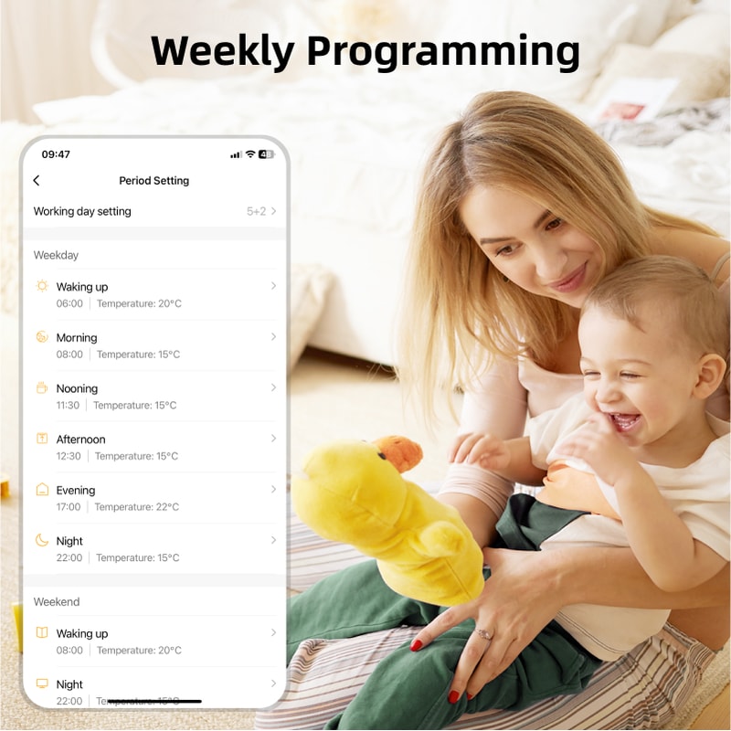 High Precision Smart WiFi Thermostat for Boiler Heating with Alexa Google Control