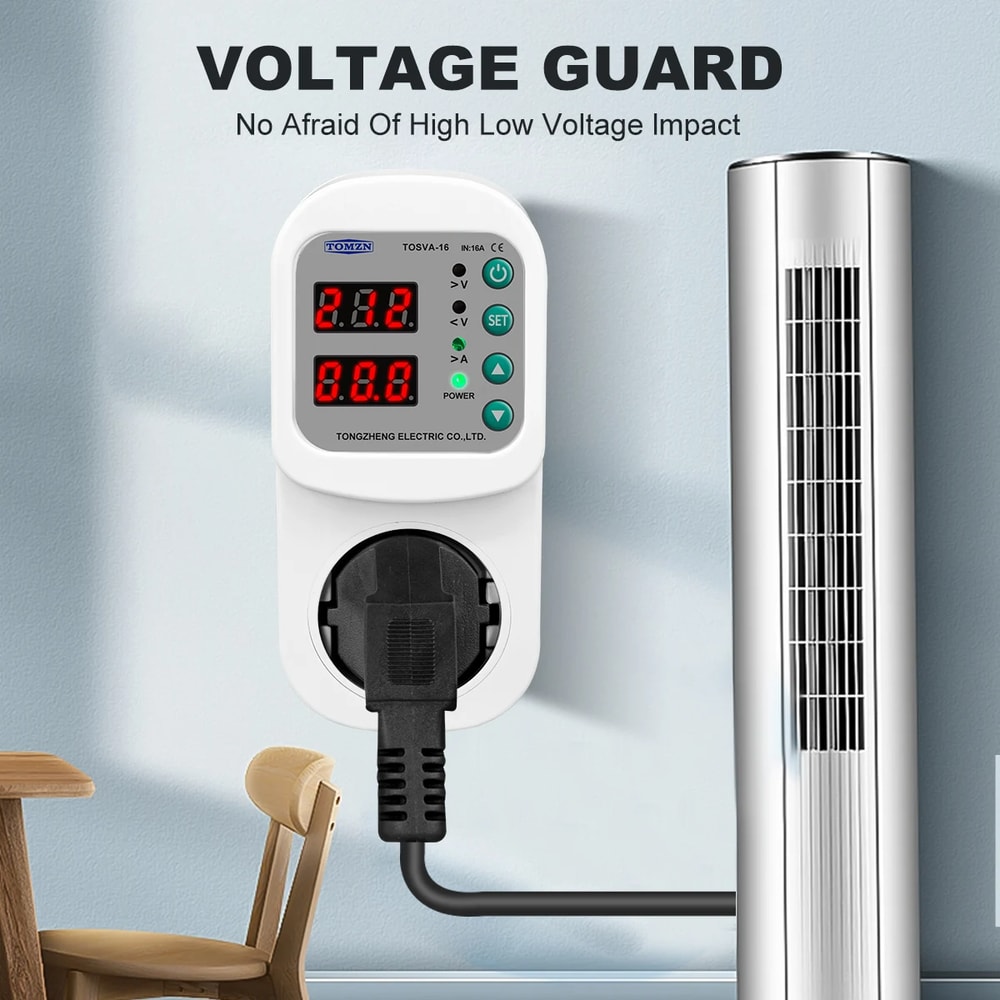 Smart Voltage Protector Socket With Adjustable Current Overvoltage Protection Plug 3
