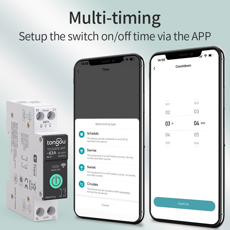 WiFi Smart Circuit Breaker with Energy Monitoring and Remote Power Control