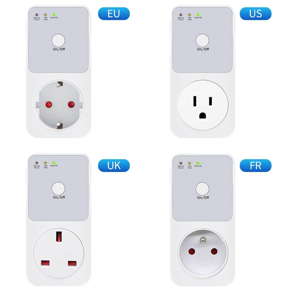 Smart Voltage Protector Socket with PIR Sensor Surge Protection for Home Appliances