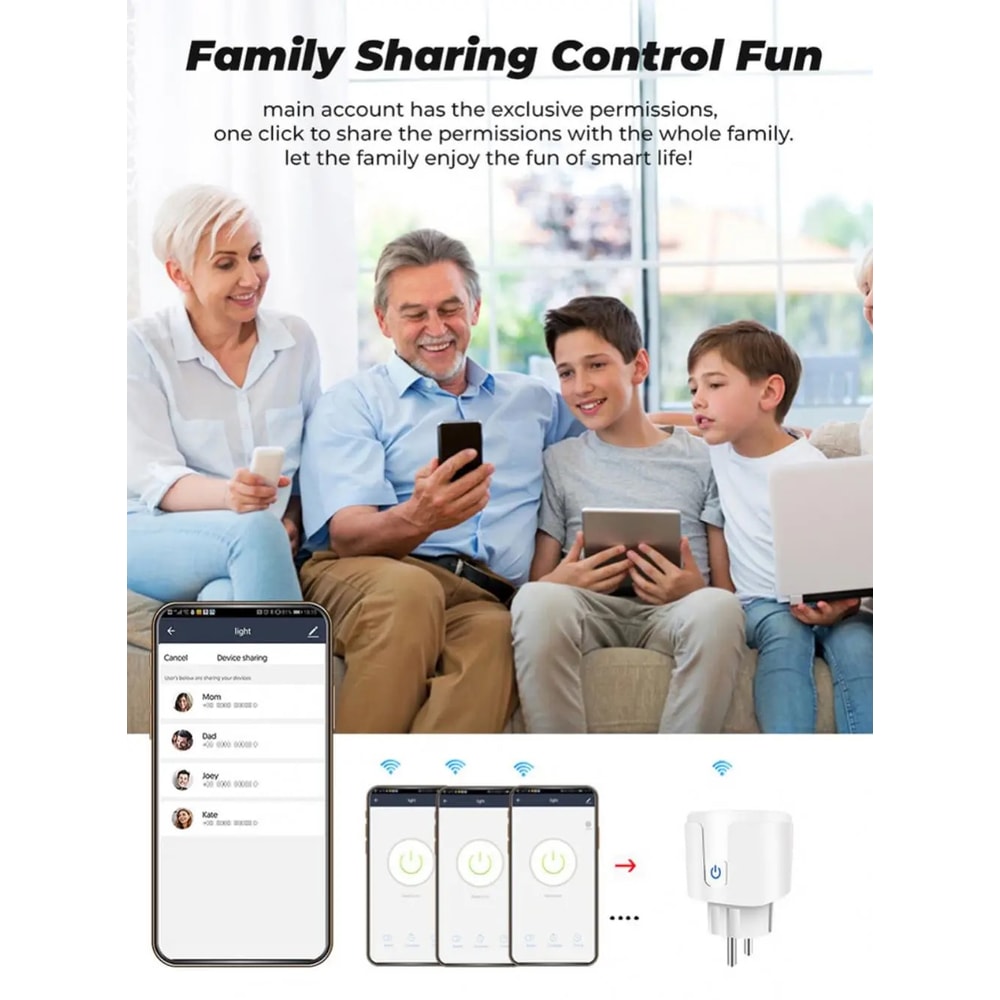 Zigbee Smart Plug Power Monitoring Socket With Alexa Google Voice Control 5