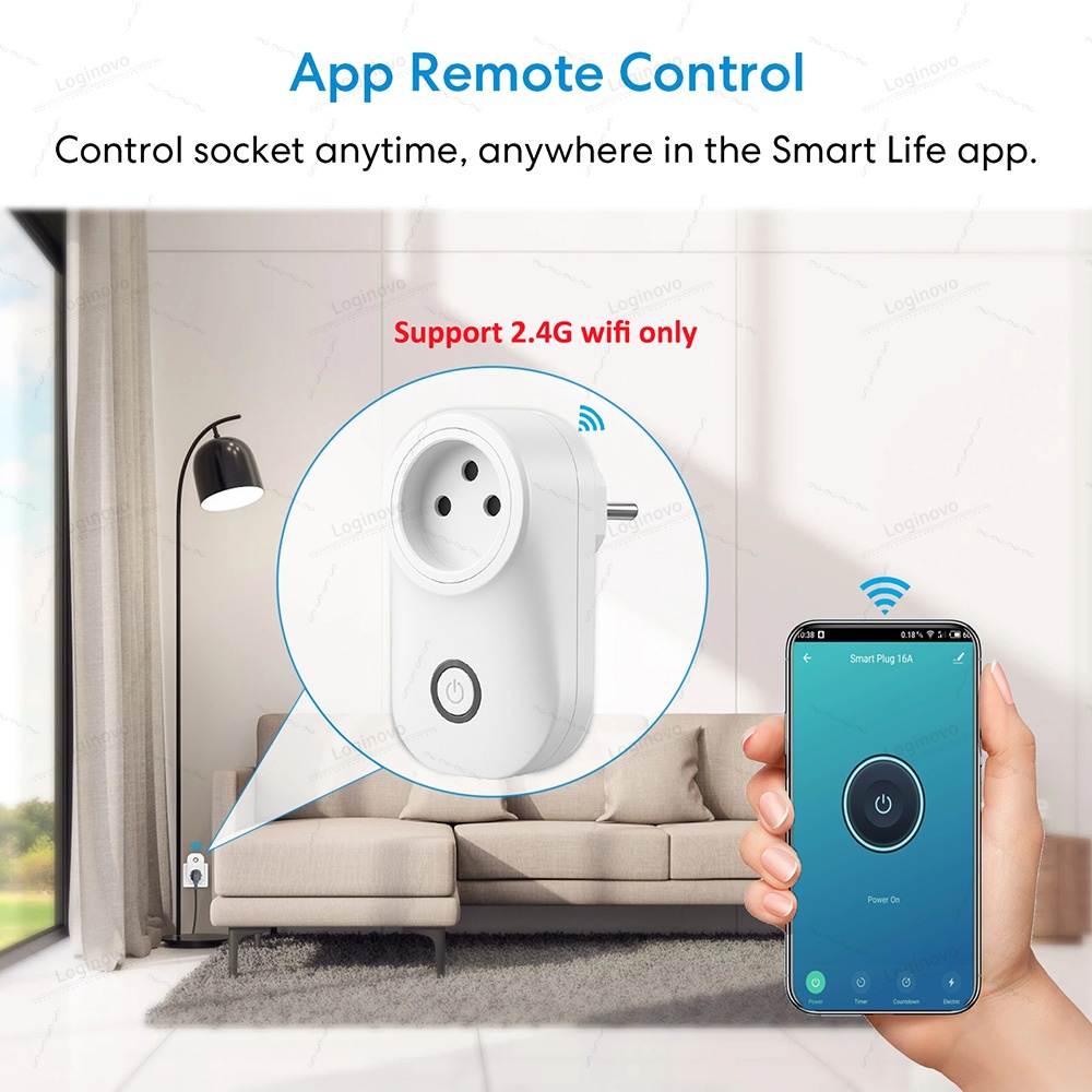 Tuya Smart WiFi Socket Israel Plug with Energy Monitor Alexa Compatible