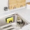 Stainless Steel Sink Organizer Rack With Self Adhesive Sponge Holder And Drain Tray 1