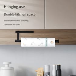 wall mounted paper towel holder stainless steel organizer rack for kitchen & bathroom storage