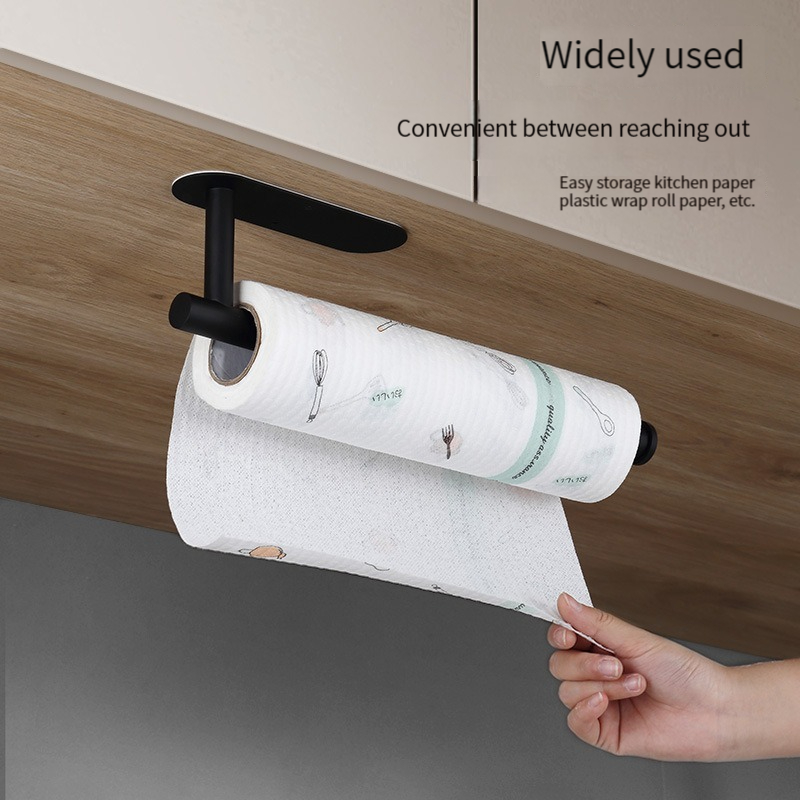 Wall Mounted Paper Towel Holder Stainless Steel Organizer Rack For Kitchen Bathroom Storage 2