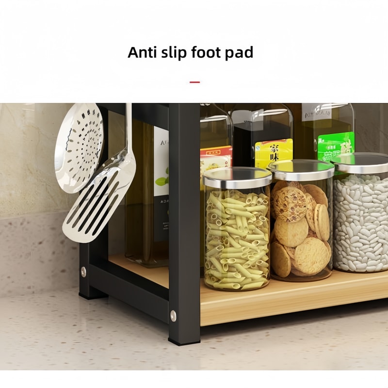 Tier Storage Rack Countertop Organizer Space Saving Spice Rack Shelf