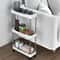 Tier Rolling Storage Cart with Sliding Shelves for Kitchen & Bathroom Organization
